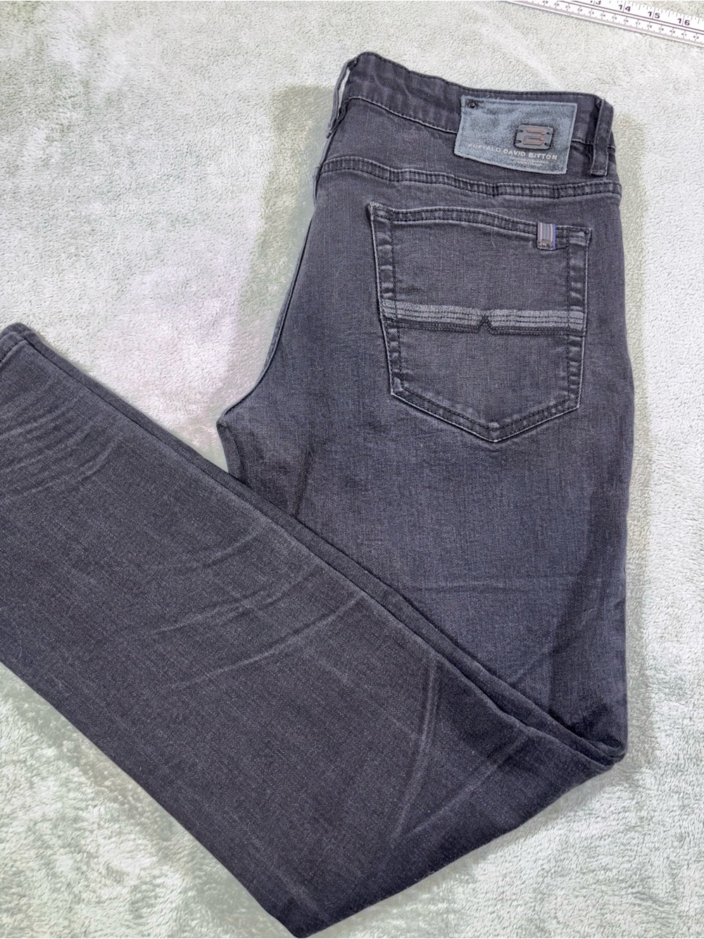 Buffalo David Bitton Men's Dark Grey Jeans Size 32x32 Mid Rise 9.5